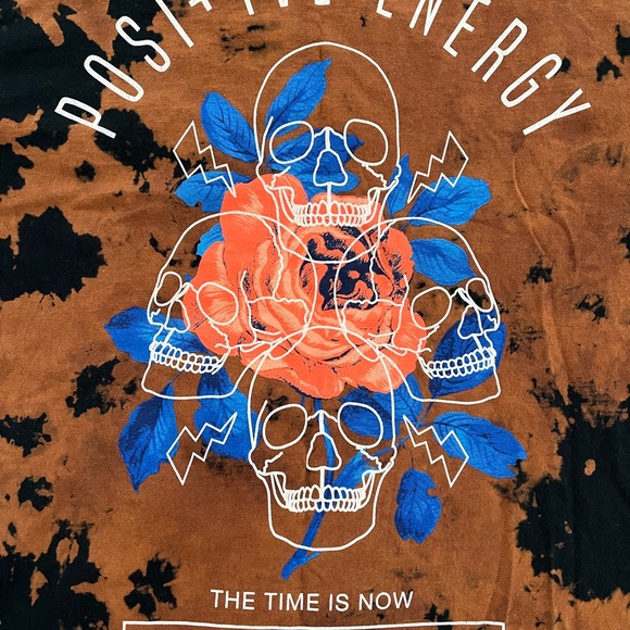 Tops - skeleton acid wash graphic tshirt